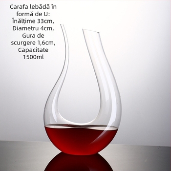 Decantor de vin din sticlă cu aerator pentru aerare rapidă