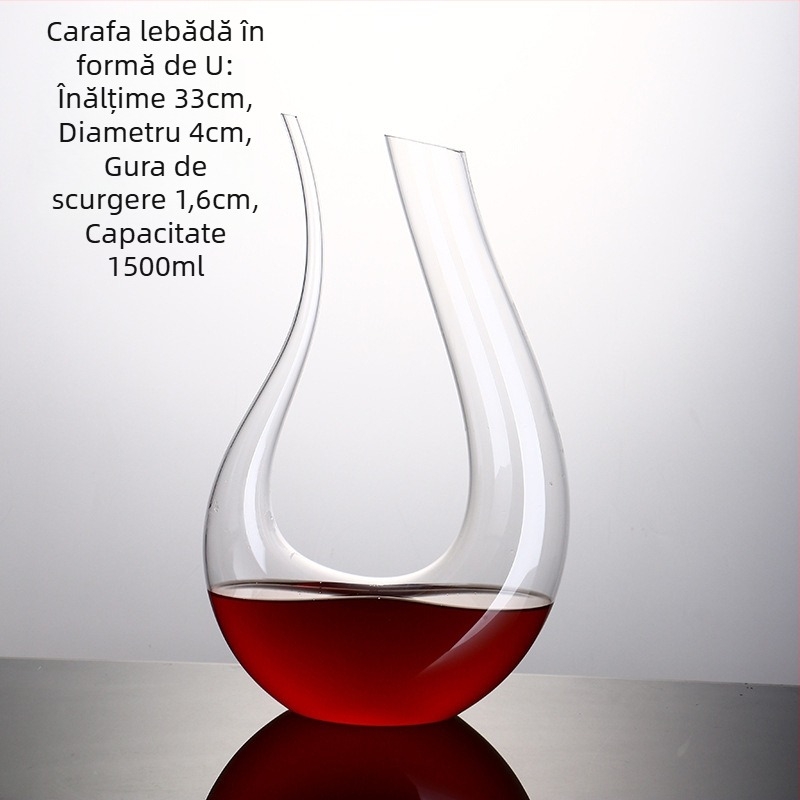 Decantor de vin din sticlă cu aerator pentru aerare rapidă