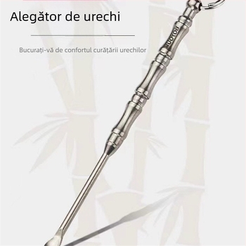 Linguriţă pentru urechi din aliaj de titan pentru bărbați și femei, instrument tradițional de curățare a urechilor, linguriță unică