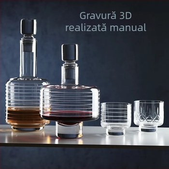 Set minimalist de dekantare whisky din sticlă — stil nordic modern