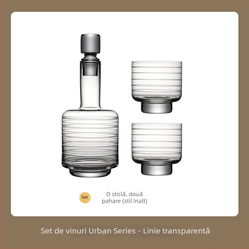 Set minimalist de dekantare whisky din sticlă — stil nordic modern