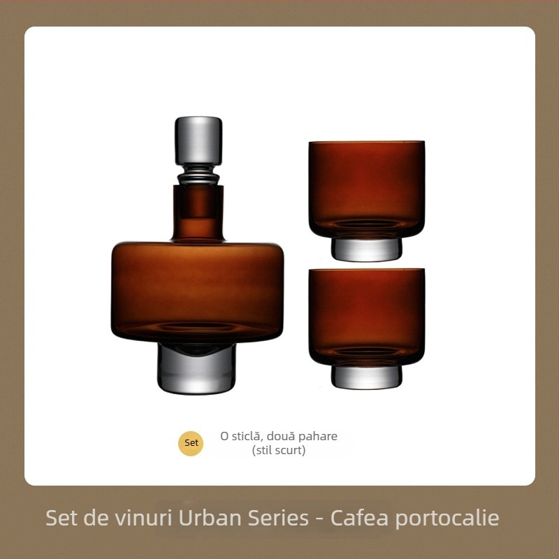 Set minimalist de dekantare whisky din sticlă — stil nordic modern