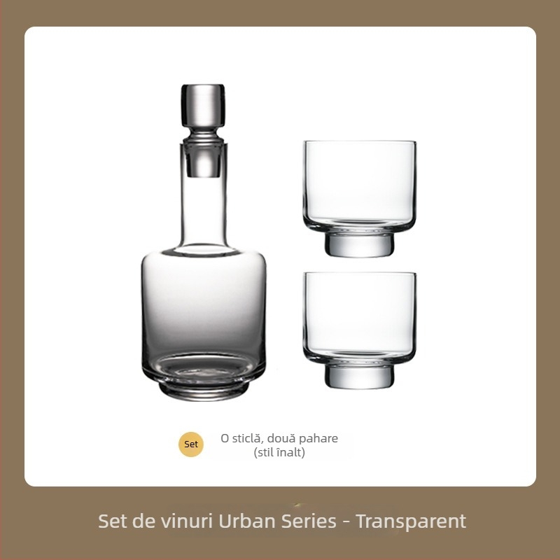 Set minimalist de dekantare whisky din sticlă — stil nordic modern