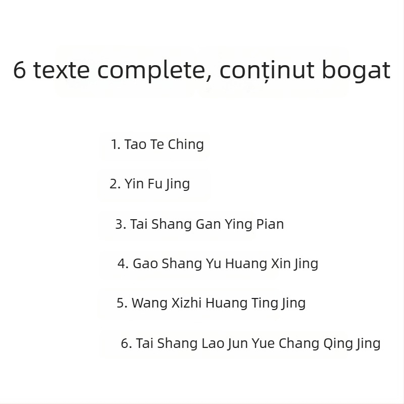 Cartea de exerciții pentru texte taoiste: Tao Te Ching, Daode Jing, Yin Fu Jing, Caligrafie cu script mic regulat, Scriere cu pensulă, Trasare și refacere pe hârtie Xuan