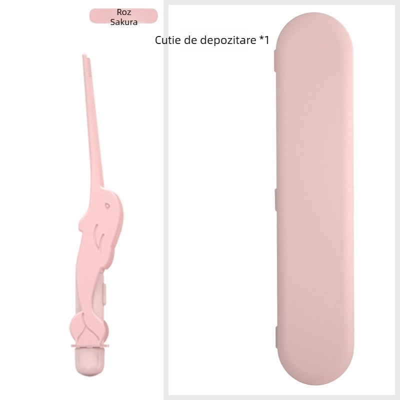 Set de curățare a urechilor pentru copii cu LED – lingurițe de urechi luminoase, cu pensetă și lupă