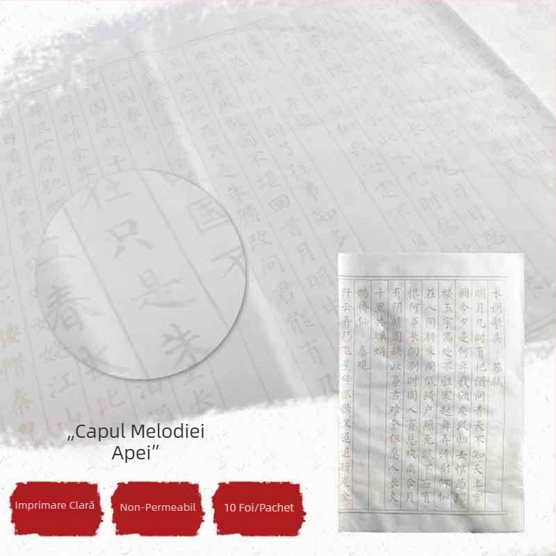 Biumi Caiet de Kaligrafie cu Pensulă pentru Mic Stil pe Hârtie Xuan – Trasare şi Copiere, Orchid Pavilion Preface şi Thousand Character Classic