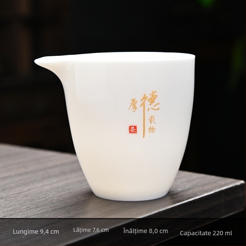 Set de ceai din porțelan alb cu motiv peisaj, stil chinezesc nou, pentru uz casnic, minimalist