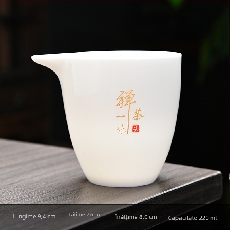 Set de ceai din porțelan alb cu motiv peisaj, stil chinezesc nou, pentru uz casnic, minimalist