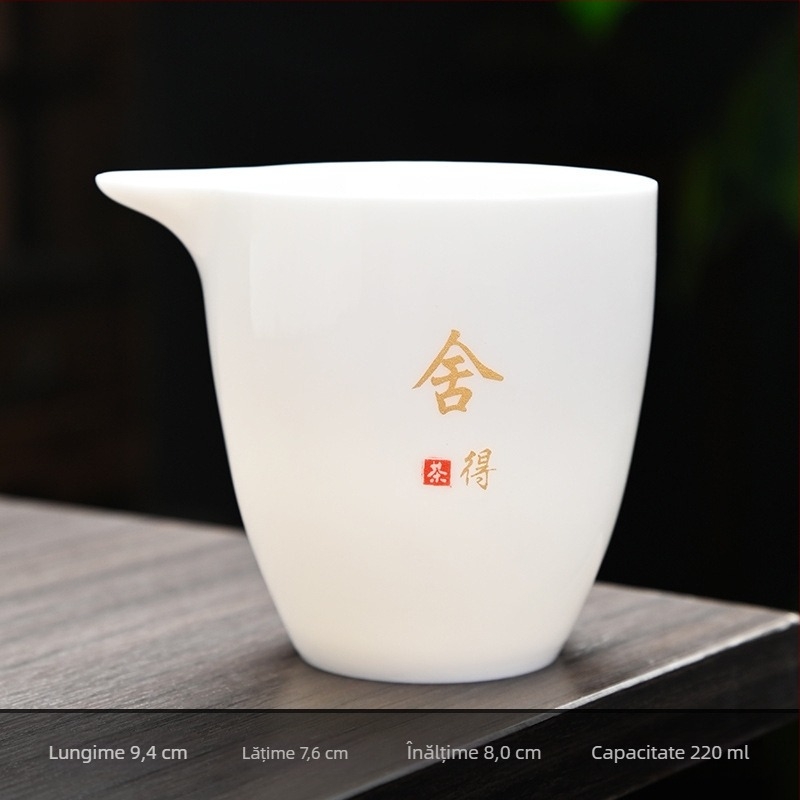 Set de ceai din porțelan alb cu motiv peisaj, stil chinezesc nou, pentru uz casnic, minimalist