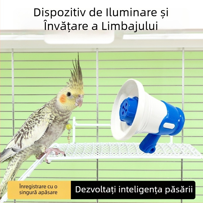 Repetor de vorbire pentru papagal, înregistrator vocal și jucărie interactivă de învățare