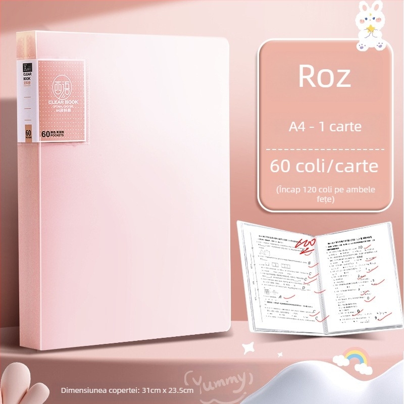 Dosar A4 pentru documente și foi de examen, din plastic, 30–100 de pagini, clemă 310, modelele 8900/8930/8940/8960/8980