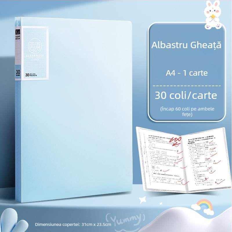 Dosar A4 pentru documente și foi de examen, din plastic, 30–100 de pagini, clemă 310, modelele 8900/8930/8940/8960/8980