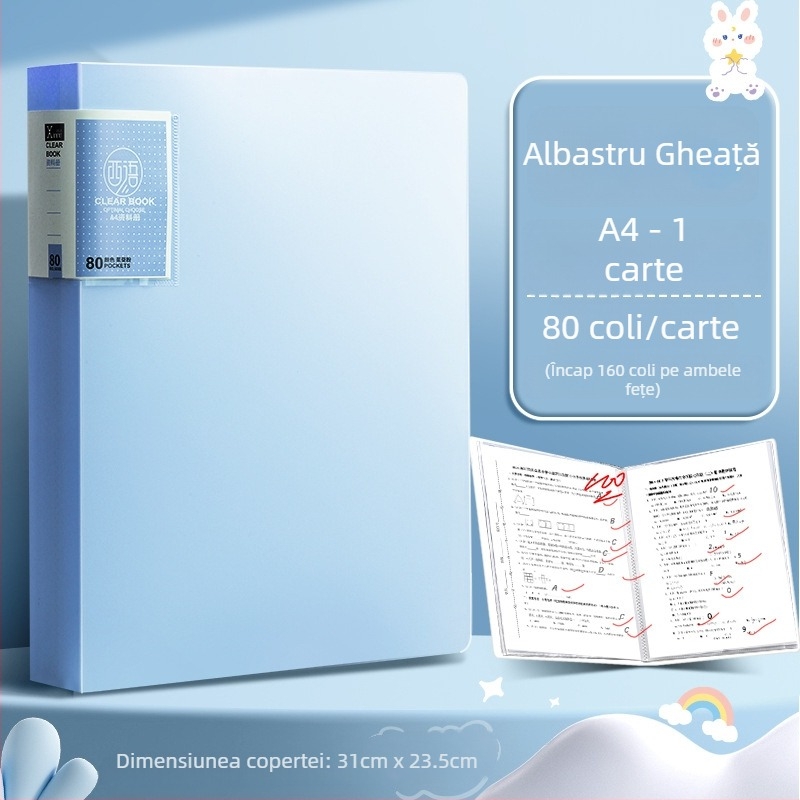 Dosar A4 pentru documente și foi de examen, din plastic, 30–100 de pagini, clemă 310, modelele 8900/8930/8940/8960/8980