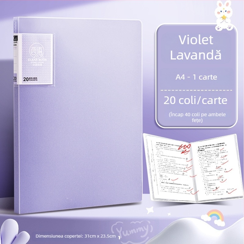 Dosar A4 pentru documente și foi de examen, din plastic, 30–100 de pagini, clemă 310, modelele 8900/8930/8940/8960/8980