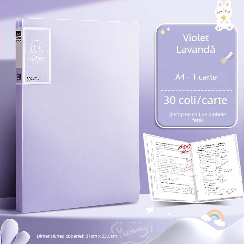 Dosar A4 pentru documente și foi de examen, din plastic, 30–100 de pagini, clemă 310, modelele 8900/8930/8940/8960/8980