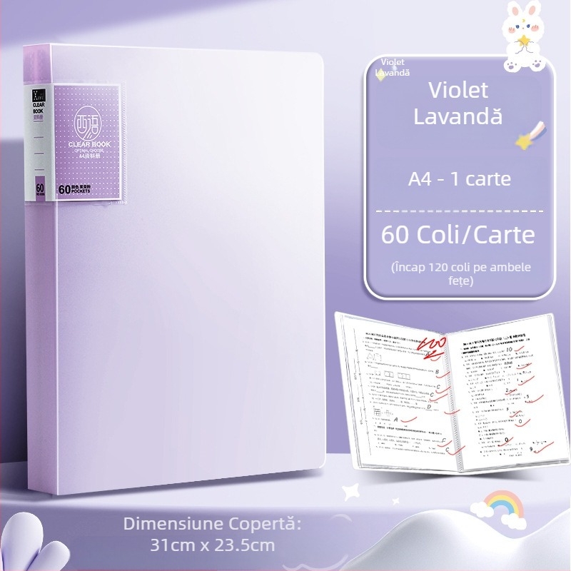 Dosar A4 pentru documente și foi de examen, din plastic, 30–100 de pagini, clemă 310, modelele 8900/8930/8940/8960/8980