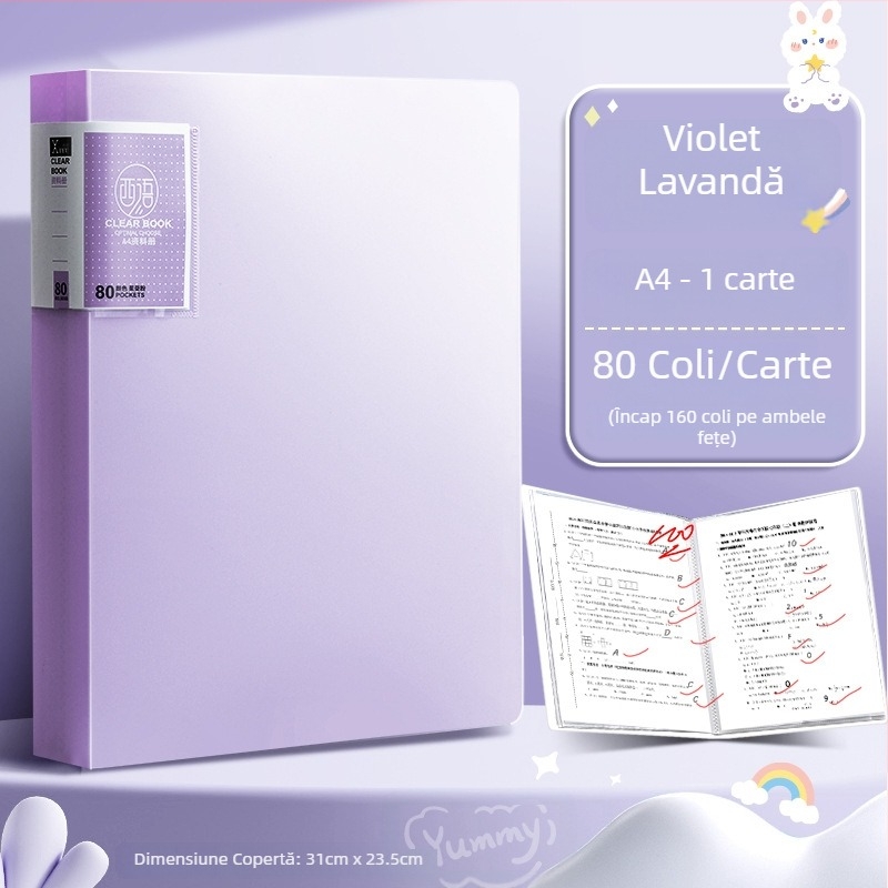 Dosar A4 pentru documente și foi de examen, din plastic, 30–100 de pagini, clemă 310, modelele 8900/8930/8940/8960/8980