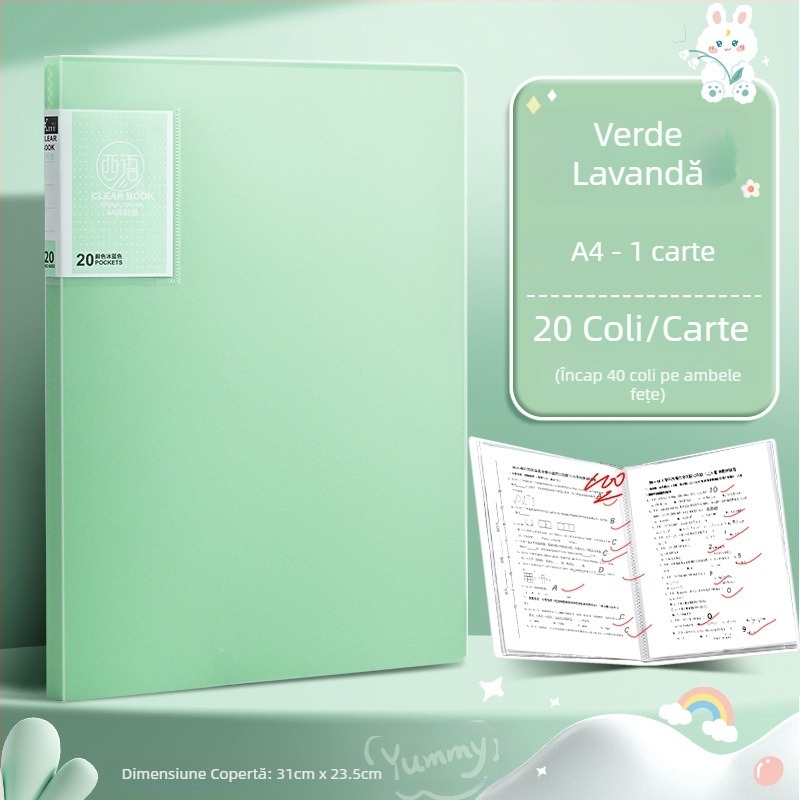 Dosar A4 pentru documente și foi de examen, din plastic, 30–100 de pagini, clemă 310, modelele 8900/8930/8940/8960/8980