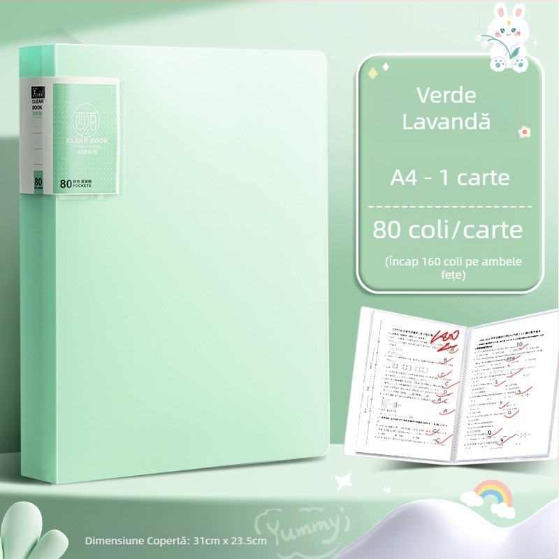 Dosar A4 pentru documente și foi de examen, din plastic, 30–100 de pagini, clemă 310, modelele 8900/8930/8940/8960/8980