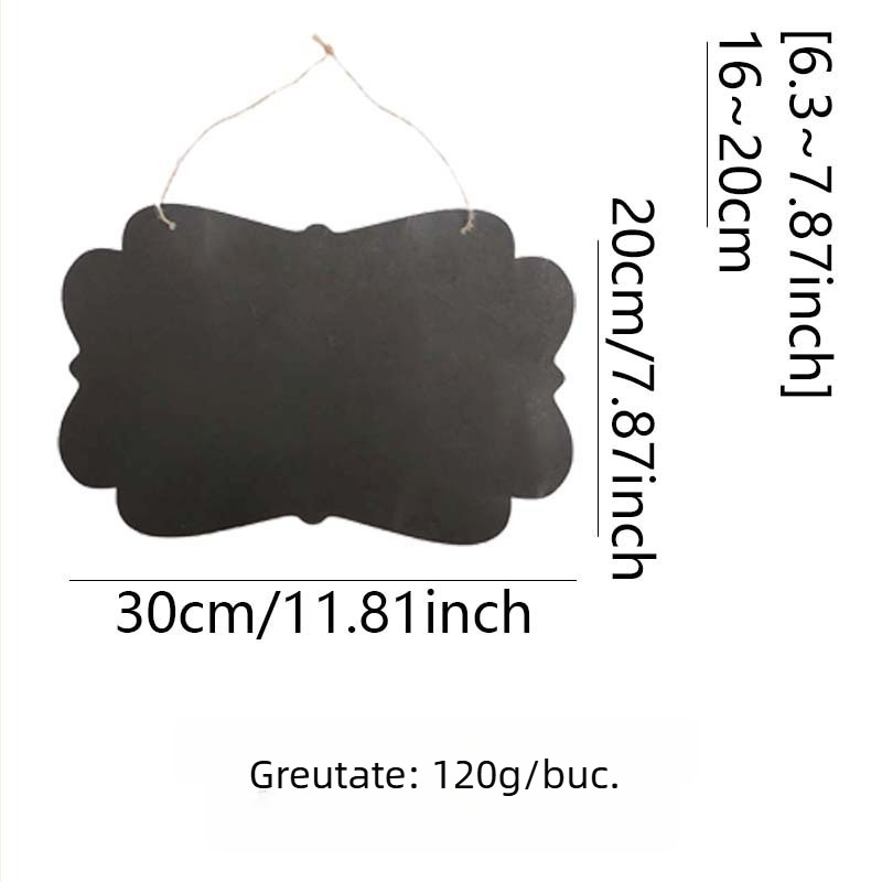 Tabla din lemn, cu două fețe, pentru montaj pe perete, 30×20 cm, pentru uz casnic