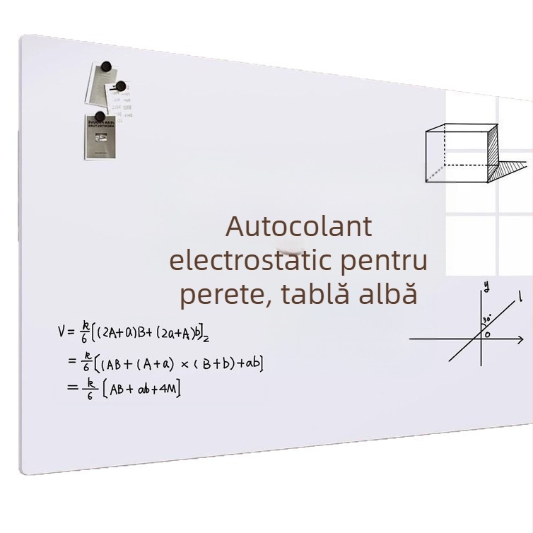 Autocolante detașabile pentru perete — tablă albă cu acțiune electrostatică pentru copii, tablă de scriere și desen