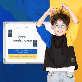 Tablă albă magnetică cu două fețe, pentru agățat, pentru învățământ la domiciliu