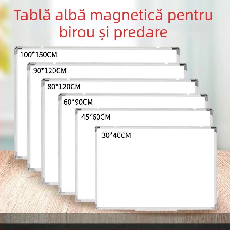 Tablă albă magnetică cu două fețe, pentru agățat, pentru învățământ la domiciliu