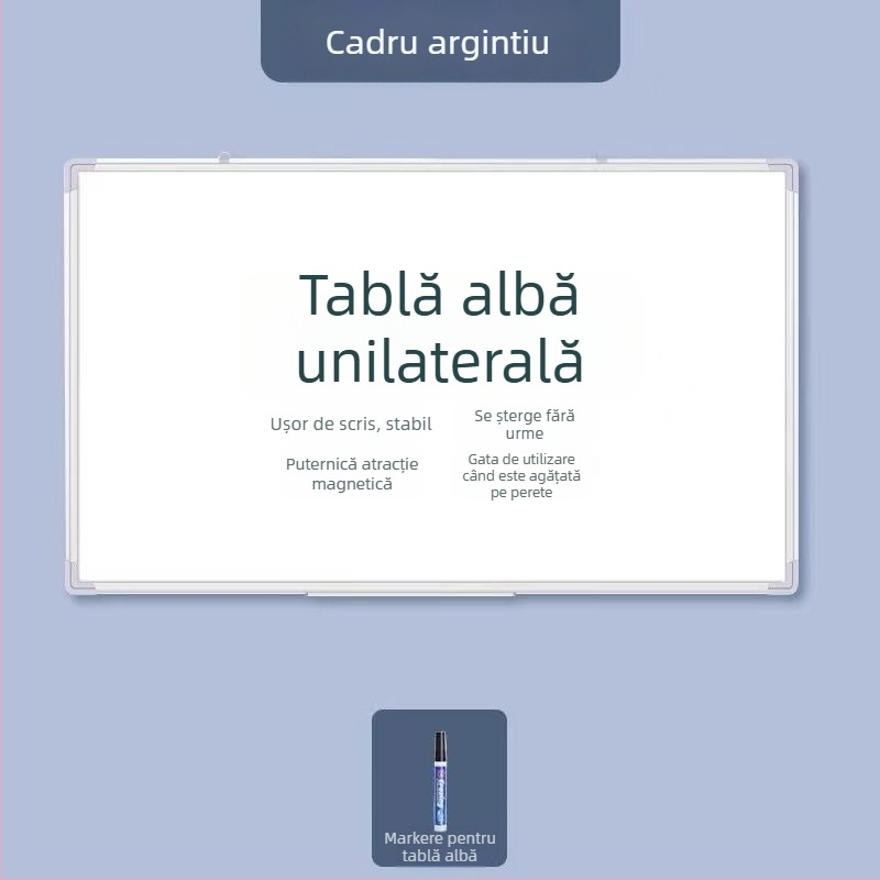 Tablă albă magnetică cu două fețe, pentru agățat, pentru învățământ la domiciliu