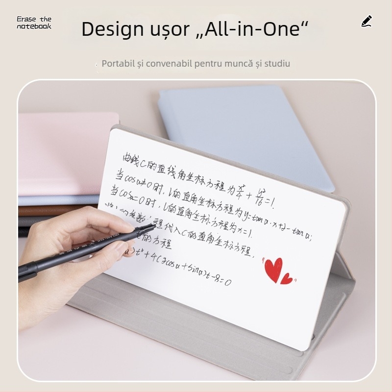 Tablă albă de birou cu două fețe, potrivită pentru scriere și notițe, TOEFL și GRE practică