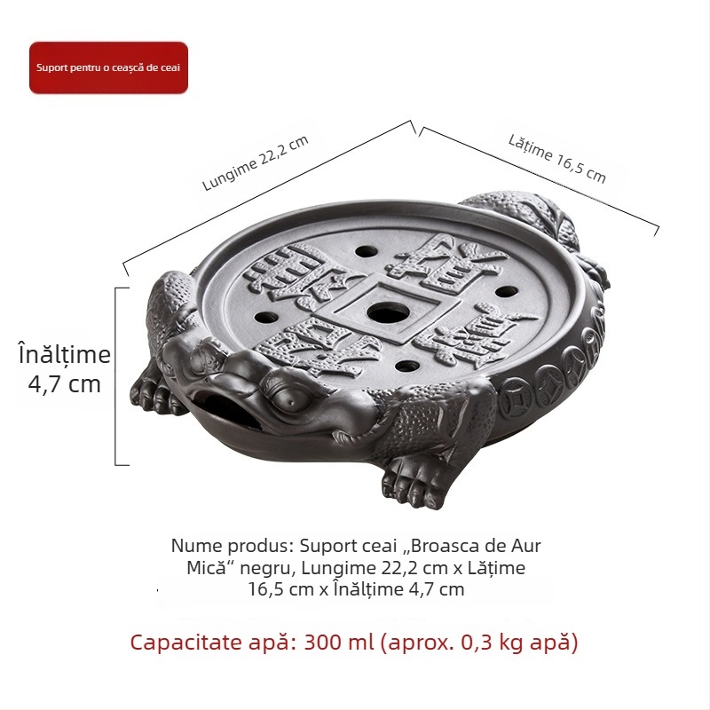 Set mini ceainic și cești din lut mov Yixing, cu farfurie pentru ceai, set Kung Fu de ceai