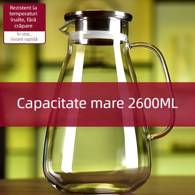 Fierbător de apă din sticlă, rezistent la temperaturi înalte, capacitate mare, pentru uz casnic și în restaurante