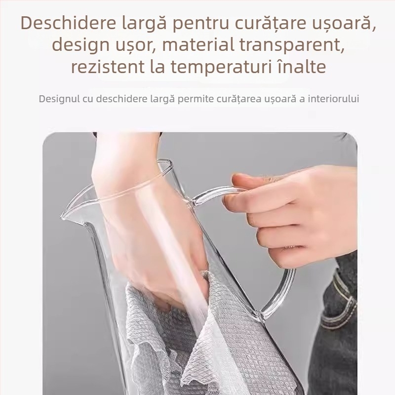 Fierbător de apă din sticlă, rezistent la temperaturi înalte, capacitate mare, pentru uz casnic și în restaurante