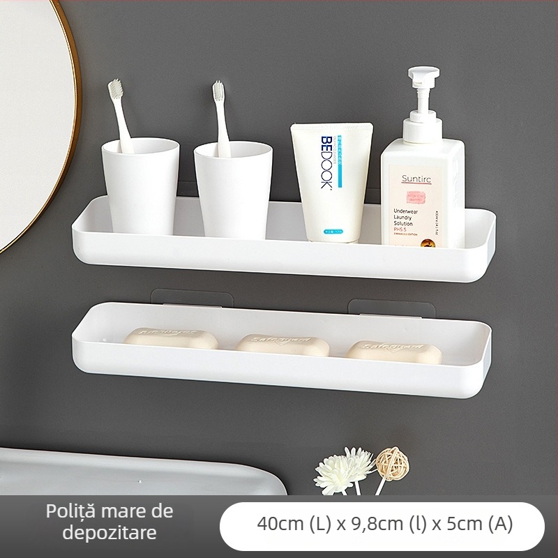 Cutie pentru săpun montată pe perete, drenaj, fără găuri, baie — raft de săpun multifuncțional