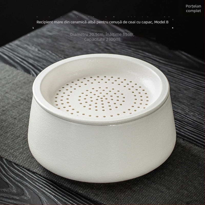Vas ceramic pentru spălarea ceaiului, cu capac, uz casnic; accesorii pentru ceremonia ceaiului, bazin de apă