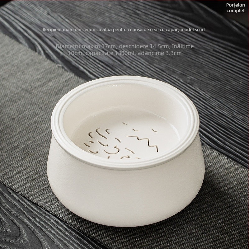 Vas ceramic pentru spălarea ceaiului, cu capac, uz casnic; accesorii pentru ceremonia ceaiului, bazin de apă
