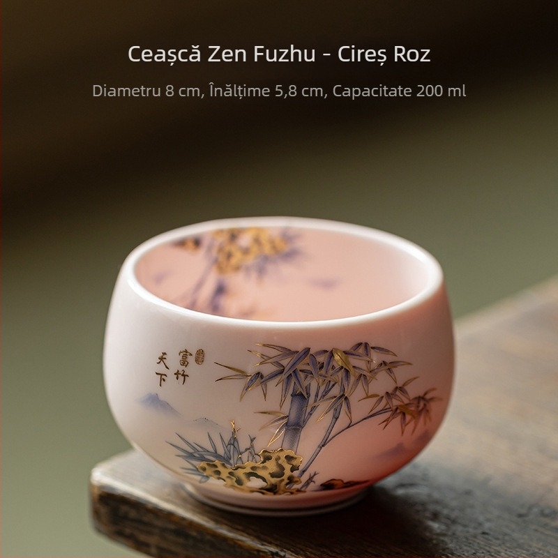 ceașcă de ceai din porțelan alb, uz personal, stil Luohan, vas ceramic pentru degustarea ceaiului