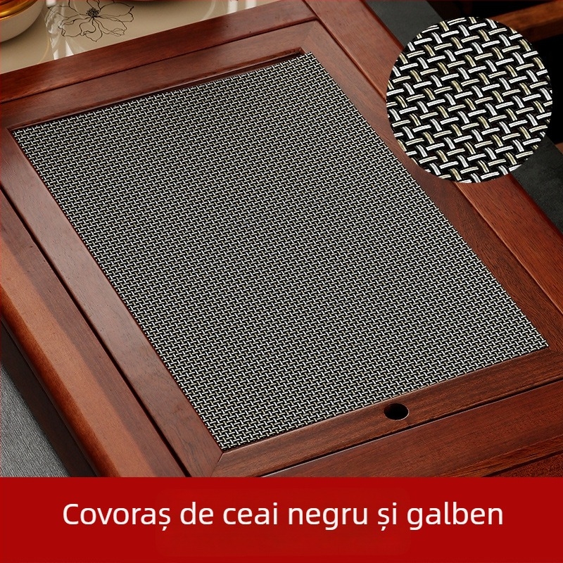 Accesorii pentru set de ceai Kung Fu: filtru pentru zaț de ceai, covoraș impermeabil pentru ceai, covor de bambus, masă de ceai și tavă de ceai, plasă pentru zaț