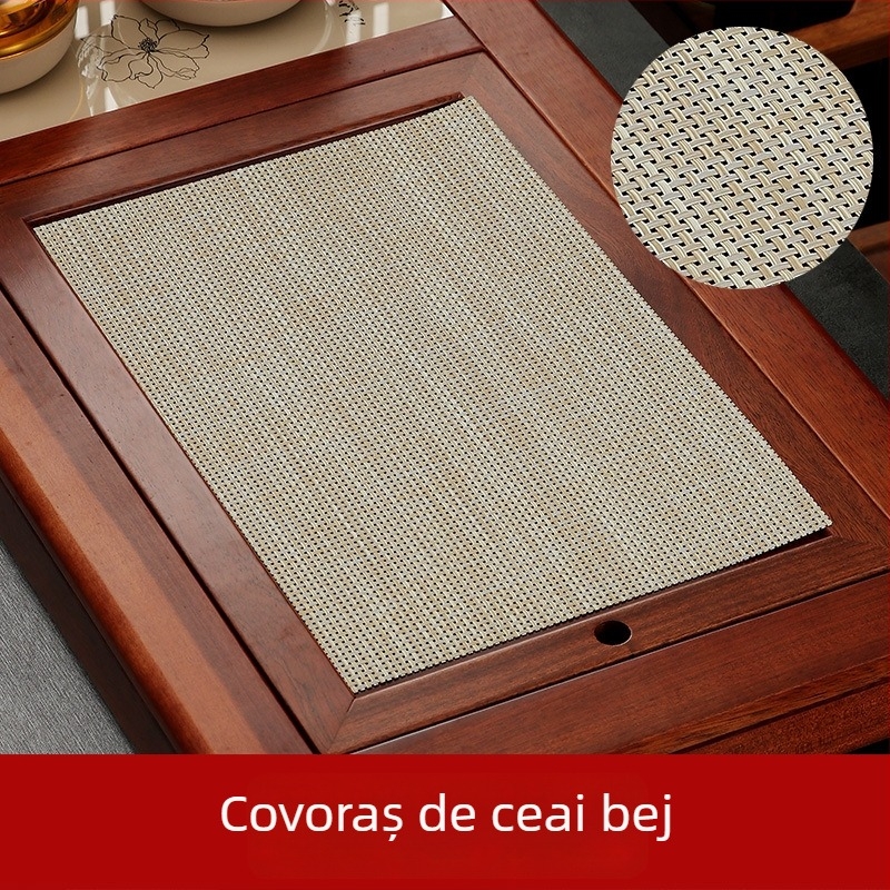 Accesorii pentru set de ceai Kung Fu: filtru pentru zaț de ceai, covoraș impermeabil pentru ceai, covor de bambus, masă de ceai și tavă de ceai, plasă pentru zaț