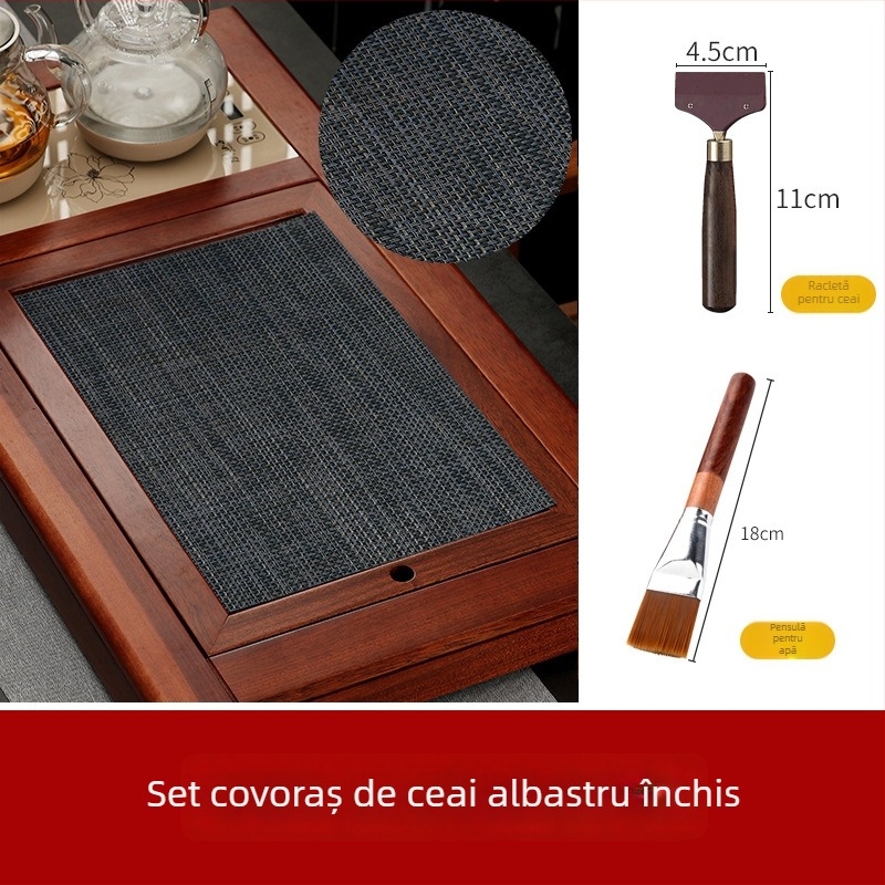 Accesorii pentru set de ceai Kung Fu: filtru pentru zaț de ceai, covoraș impermeabil pentru ceai, covor de bambus, masă de ceai și tavă de ceai, plasă pentru zaț