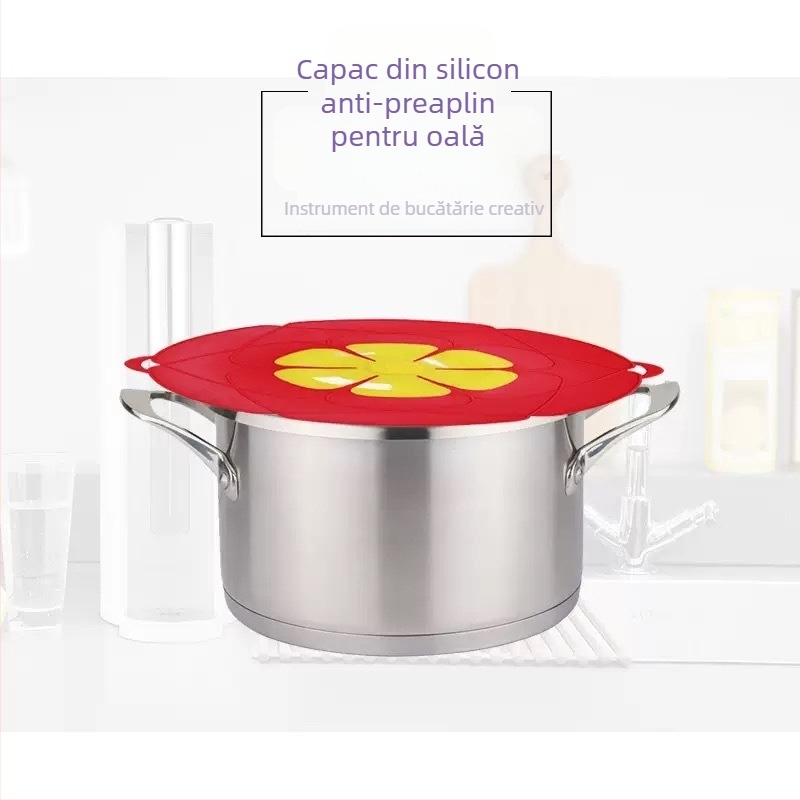 Capac din silicon pentru oale și căni, sigilare prin vid, rezistent la temperaturi înalte, ușor de curățat