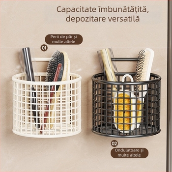Raft de baie montat pe perete, pentru accesorii de igienă și piepteni