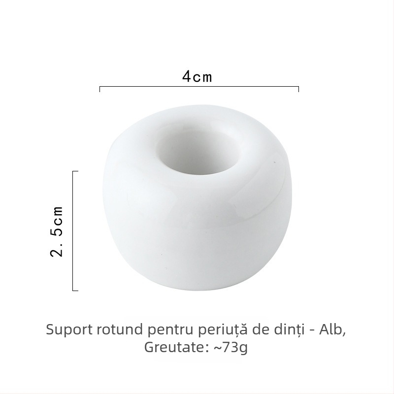 Suport ceramic pentru periuțe de dinți pentru cuplu - design colorat, modern, minimalist