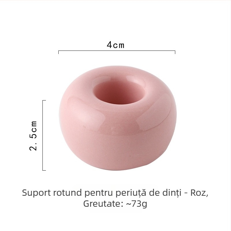 Suport ceramic pentru periuțe de dinți pentru cuplu - design colorat, modern, minimalist