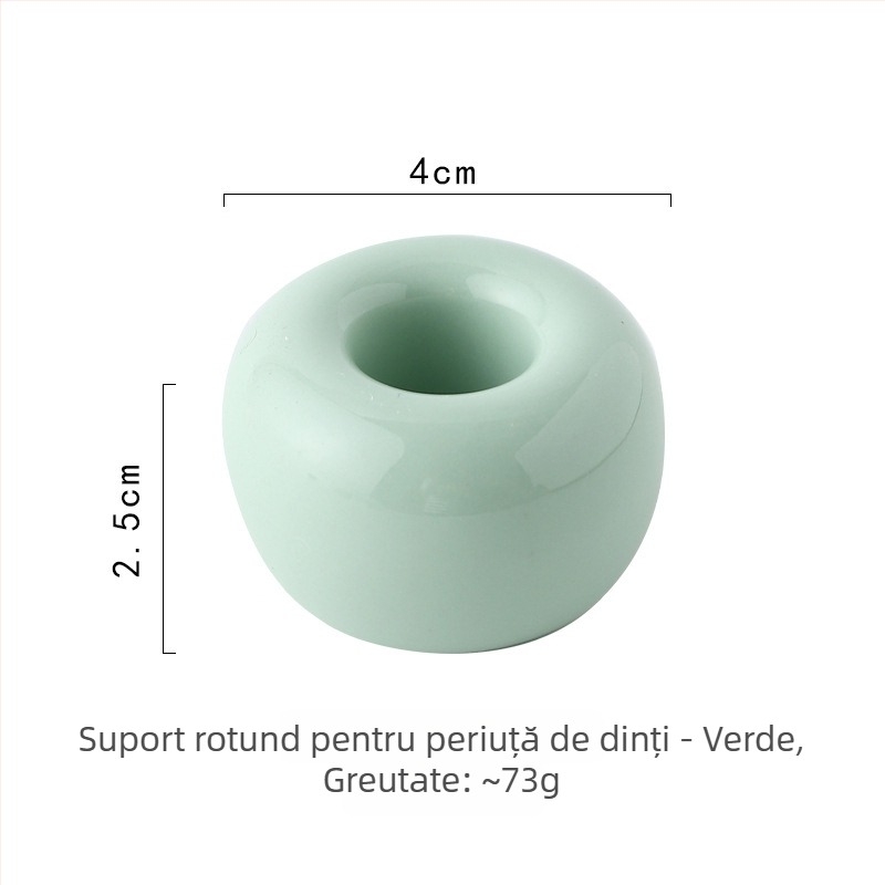 Suport ceramic pentru periuțe de dinți pentru cuplu - design colorat, modern, minimalist