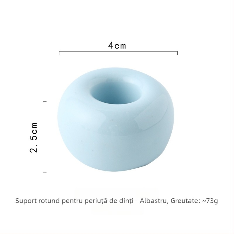 Suport ceramic pentru periuțe de dinți pentru cuplu - design colorat, modern, minimalist