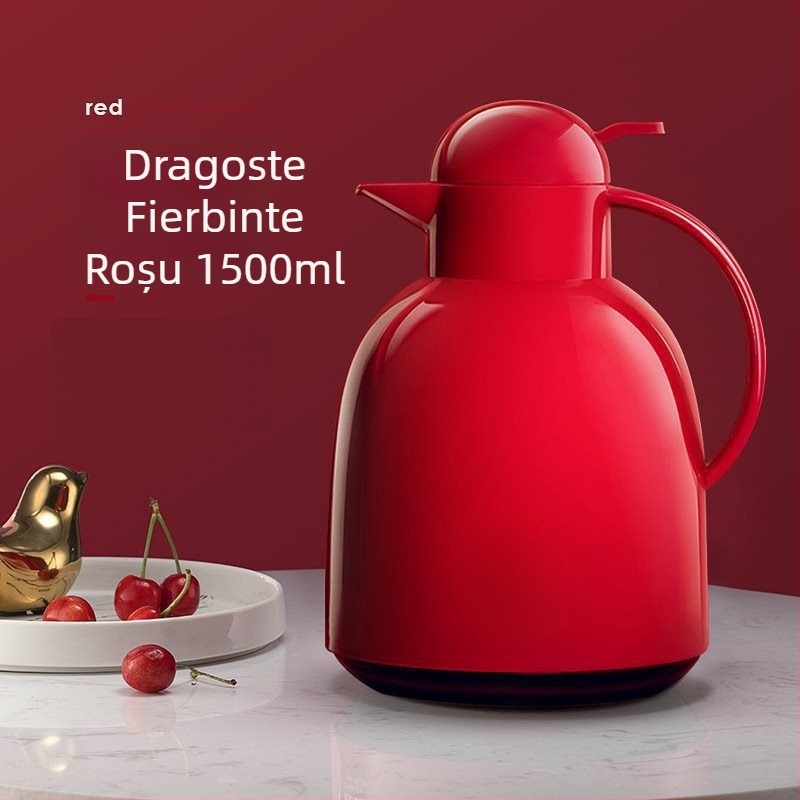 Ceainic izolat cu interior din sticlă, capacitate mare, izolație de lungă durată, pentru zestre de nuntă