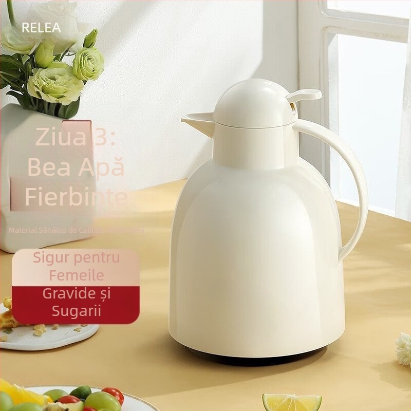 Ceainic izolat cu interior din sticlă, capacitate mare, izolație de lungă durată, pentru zestre de nuntă