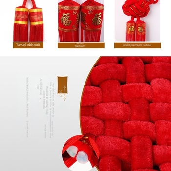 Nod chinezesc mare din catifea pentru decorul casei și sărbători