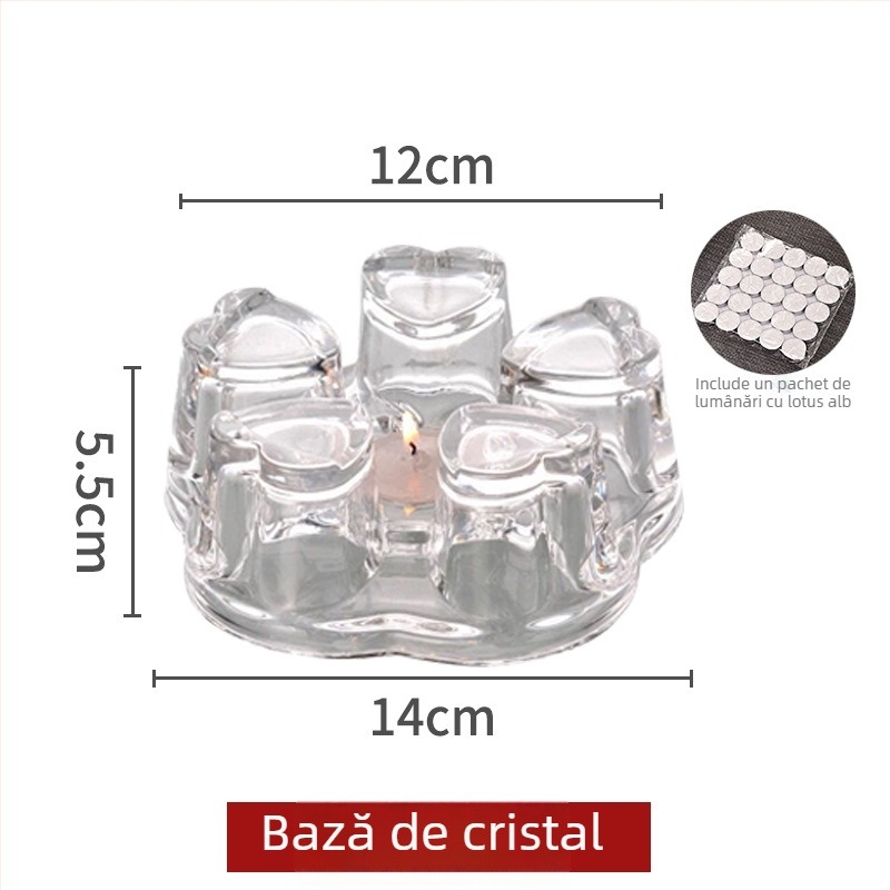 Lumânare de ziua clovnului cu lampă fără fum din unt aromaterapeutică și încălzitor de ceainic pentru uz casnic – ofrandă Buddha
