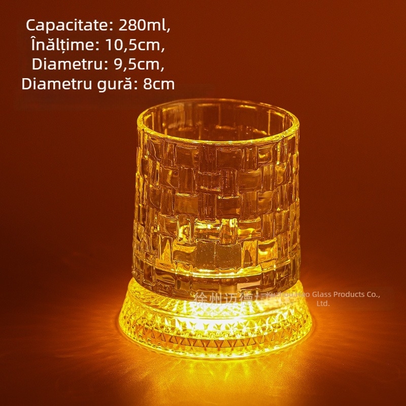 Set de pahare de whisky cu rotire – lux pentru uz casnic